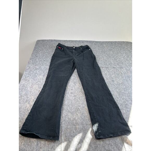 Chaps Jeans Women's Size 8 Black Denim Dark‎ Wash High Rise Logo - Picture 1 of 16